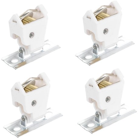 BAOBAOHU Lot de 12 verrous de rideau en bambou avec cordon en plastique plissé - Accessoire de rideau - Petit cordon - Poulie de