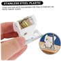 BAOBAOHU Lot de 12 verrous de rideau en bambou avec cordon en plastique plissé - Accessoire de rideau - Petit cordon - Poulie de