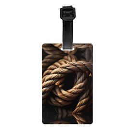 WZYWHJ Étiquette de bagage imprimée ficelle avec bracelet amovible – Crochet de voyage pour une identification pratique – Léger