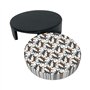 Trotting Lot de 6 dessous de verre à revêtement plat en polyuréthane pour boissons chaudes ou froides Motif empreintes de pattes