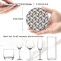 Trotting Lot de 6 dessous de verre à revêtement plat en polyuréthane pour boissons chaudes ou froides Motif empreintes de pattes