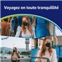 ADESTE – 50 Masques FFP2 Noirs Certifiés CE, approvisionnement contrôlé, élastiques confortables, hypoallergéniques et réglables
