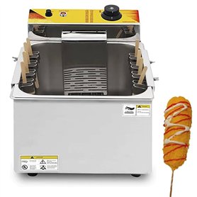 RSQQL Friteuse électrique Commerciale de 12 L for Hot-Dogs au Fromage et Corn Dogs