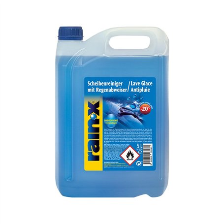 Rain-X Lave-Glace Anti-Pluie – Technologie Hydrophobe pour Visibilité Optimale – Protection Antigel Jusqu’à -20°C – Formule sans