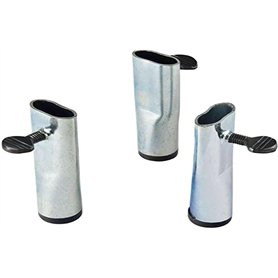 VAELLO - Lot de 3 Pieds pour Réchaud à Paella - Accessoire de Cuisine en Acier Chromé - Support pour Réchaud à Gaz Stable