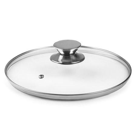 Ibili - 971632 - Couvercle en Verre Poignée en Acier Inoxydable 32 cm