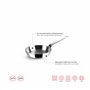 IBILI Blinis Poêle triple couche naturelle 12 cm, acier inoxydable, convient pour induction, sans antiadhésif