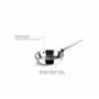 IBILI Blinis Poêle triple couche naturelle 12 cm, acier inoxydable, convient pour induction, sans antiadhésif