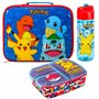 Pokémon Ensemble boîte à déjeuner pour enfants – Sac à déjeuner isotherme, boîte à déjeuner multi-compartiments et bouteille d'e
