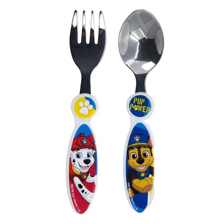 COUVERTS EN MÉTAL POUR ENFANTS. 2 PIÈCES | PAW PATROL PUP POWER
