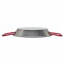 La Ideal Poêle à paella en acier poli, argenté/rouge, 20 cm