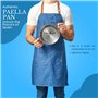 La Ideal Poêle à paella en acier poli, argenté/rouge, 20 cm
