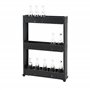 Amig - Chariot de rangement étroit avec roulettes Böken | Noir | 54 x 12 x 78 cm | Chariot de rangement auxiliaire | Unité de ra