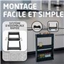 Amig - Chariot de rangement étroit avec roulettes Böken | Noir | 54 x 12 x 78 cm | Chariot de rangement auxiliaire | Unité de ra
