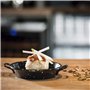 Lacor - 60184 - Poêle à paella en fer Smalt, Mini poêle à paella Idéal pour présenter, servir et cuisiner, couvercle en acier ém