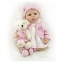 ZIYIUI 22 Pouces 55 cm Poupée Reborn Fille Souple Silicone Vinyle Fait Main Nouveau-Né Poupons Bebe Nurserie Vrai Enfant Garçon