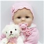 ZIYIUI 22 Pouces 55 cm Poupée Reborn Fille Souple Silicone Vinyle Fait Main Nouveau-Né Poupons Bebe Nurserie Vrai Enfant Garçon 