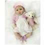 ZIYIUI 22 Pouces 55 cm Poupée Reborn Fille Souple Silicone Vinyle Fait Main Nouveau-Né Poupons Bebe Nurserie Vrai Enfant Garçon 