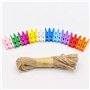 CattleyaHQ Lot de 100 mini pinces à linge, pinces à linge colorées en bois, pinces à linge, jolies pinces à linge pour la maison