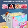 Nicvrea Machine à Glace Frite Commerciale, Sorbetière Carrée Simple, Machine à Glace Sautée en Acier Inoxydable, Machine à Yaour