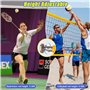 Poteaux Cadre Filet Badminton, Poteaux Badminton/Volley-Ball Pour Jardin, EnsembleFiletsVolley-Ball Robustes, Support Filet Badm
