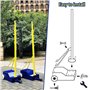 Poteaux Cadre Filet Badminton, Poteaux Badminton/Volley-Ball Pour Jardin, EnsembleFiletsVolley-Ball Robustes, Support Filet Badm