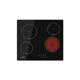 CATA - TN 604 - Plaque vitrocéramique - Couleur noire - 4 zones de cuisson Haute Lumière - 9 niveaux de puissance réglables - Co