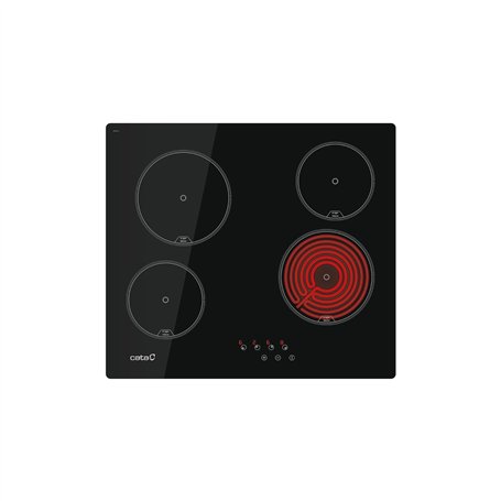 CATA - TN 604 - Plaque vitrocéramique - Couleur noire - 4 zones de cuisson Haute Lumière - 9 niveaux de puissance réglables - Co