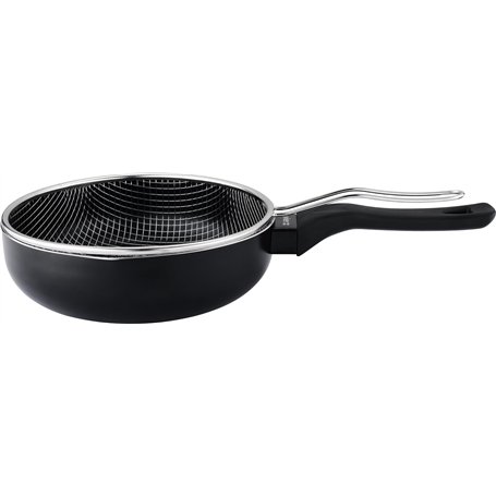 VIER - Poêle profonde friteuse à induction en aluminium antiadhésif Ø 24 cm