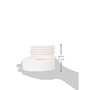 Wolfpack 4110258 T-113 Pipe d’évacuation de WC souple excentrique 90 mm