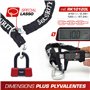 RADIKAL RK75+10.120L Chaine Système Boucle ø10 + Antivol Moto Disque Mini U Haute Sécurité Homologué Classe SRA, 120cm Plus Dist
