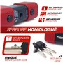RADIKAL RK75+10.120L Chaine Système Boucle ø10 + Antivol Moto Disque Mini U Haute Sécurité Homologué Classe SRA, 120cm Plus Dist