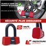 RADIKAL RK75+10.120L Chaine Système Boucle ø10 + Antivol Moto Disque Mini U Haute Sécurité Homologué Classe SRA, 120cm Plus Dist