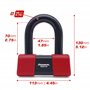RADIKAL RK75+10.120L Chaine Système Boucle ø10 + Antivol Moto Disque Mini U Haute Sécurité Homologué Classe SRA, 120cm Plus Dist