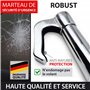 KRASER KR837 Canne Antivol Voiture Volant Pedale Haute Sécurité, Crochet Télescopique Plus Extensible, Bloque Volant Efficace et