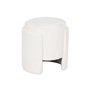 Home ESPRIT Repose-pieds blanc polyester bois MDF Scandi 40 x 40 x 43 cm