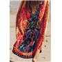 Longue Robe de Plage Maxi Kaftan Pareos Bohème Maillot De Bain Élegante Bikini Cover Up pour Femme, Convient M-5XL,Taille Unique