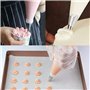 ho Lot de 100 grandes poches à douille jetables, avec 4 clips de fermeture, pour décoration de gâteaux et de pâtisseries