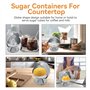 Sucrier, Récipient À Sucre En Acier Inoxydable, Distributeur De Sucre, Support De Cube De Sucre Avec Couvercle Roulant, Récipien
