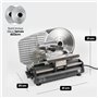 Elma Trancheuse électrique Premium CFD220 XL avec 2 lames | Ø 220 mm | 150W, 31 x 25 x 41 cm | Lames amovibles en acier inoxydab