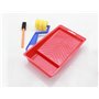 INNSPIRO Kit pour Enfants Rouleau et Pinceau Mousse avec Plateau, pour travaux manuels avec Enfants
