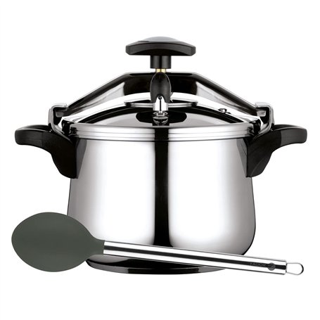 Fagor Clásica Bombe Autocuiseur à induction 8 l en acier inoxydable 18/10 Tous types de plaques de cuisson Fond diffuseur thermi