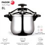 Fagor Clásica Bombe Autocuiseur à induction 8 l en acier inoxydable 18/10 Tous types de plaques de cuisson Fond diffuseur thermi