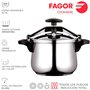 Fagor Clásica Bombe Autocuiseur à induction 8 l en acier inoxydable 18/10 Tous types de plaques de cuisson Fond diffuseur thermi