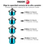 Fagor Clásica Bombe Autocuiseur à induction 8 l en acier inoxydable 18/10 Tous types de plaques de cuisson Fond diffuseur thermi