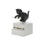Balvi Distributeur de Cure-Dents Frisky Couleur Noir Distributeur de Cure-Dents en Forme de Chat Plas