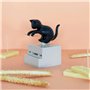 Balvi Distributeur de Cure-Dents Frisky Couleur Noir Distributeur de Cure-Dents en Forme de Chat Plas