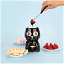 Balvi Service à Fondue Wake Cat Couleur Noir Thermosensible, Le Chat ouvre Les Yeux lorsqu'il se réch