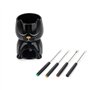 Balvi Service à Fondue Wake Cat Couleur Noir Thermosensible, Le Chat ouvre Les Yeux lorsqu'il se réch