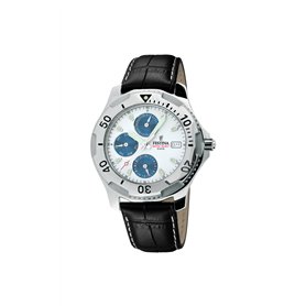 Festina Montre pour homme F16128/3 Outlet 316L avec boîtier en acier inoxydable argenté et bracelet en acier inoxydable 316L arg